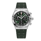 Breitling Chronomat B01 Chronograph 42mm Mens Watch Green Rubber