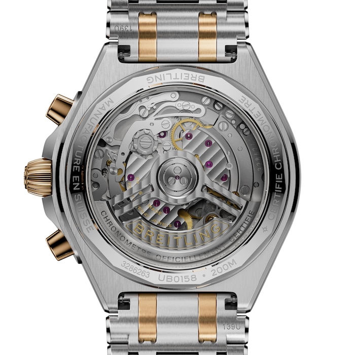 Breitling Chronomat B01 Chronograph 42mm Mens Watch 18k Red Gold