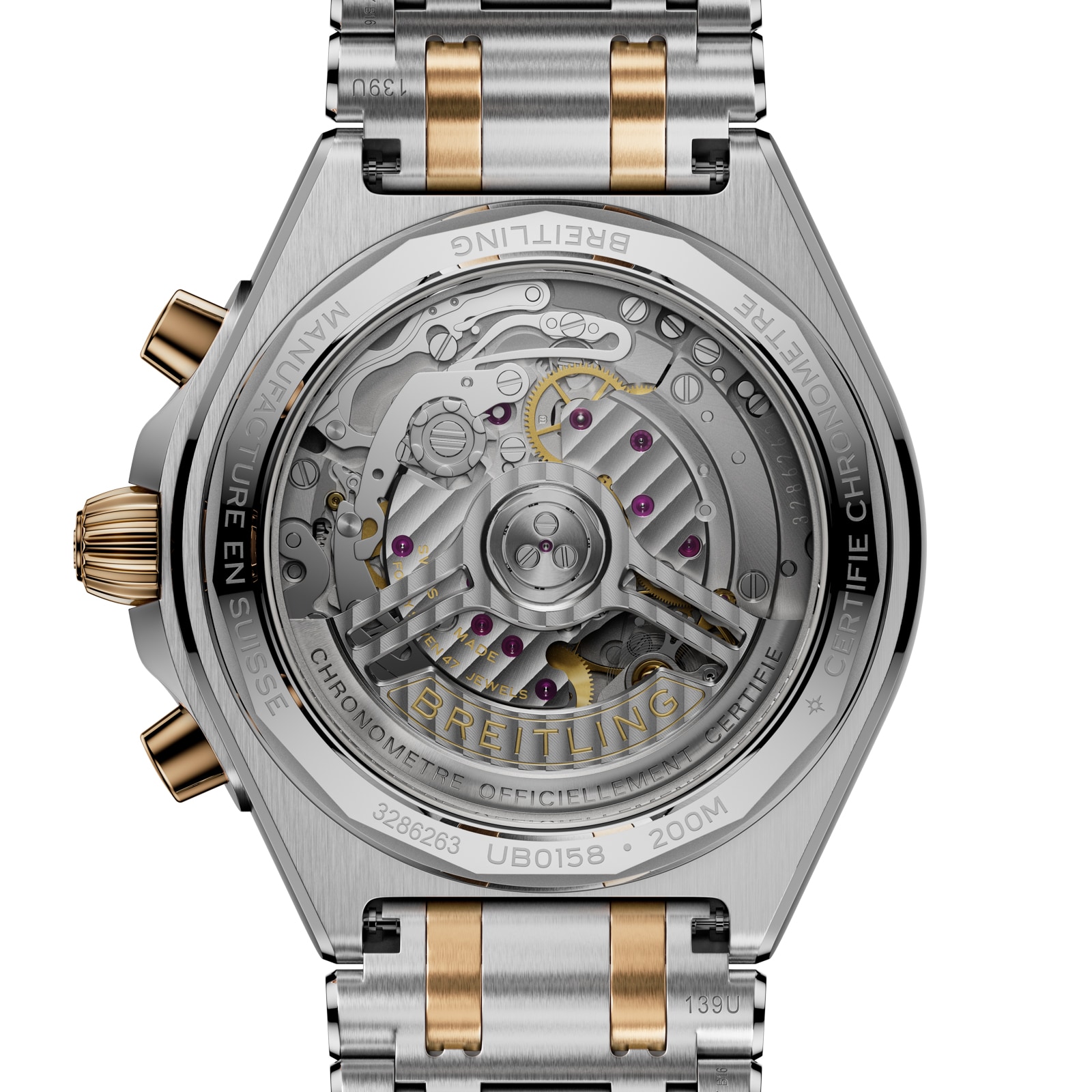 Breitling Chronomat B01 Chronograph 42mm Mens Watch 18k Red Gold