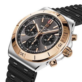 Breitling Chronomat B01 Chronograph 42mm Mens Watch 18k Red Gold Rubber Breitling Chronomat B01 Chronograph 42mm Mens Watch 18k Red Gold Rubber
