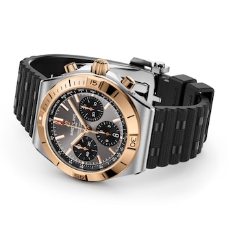 Breitling Chronomat B01 Chronograph 42mm Mens Watch 18k Red Gold Rubber