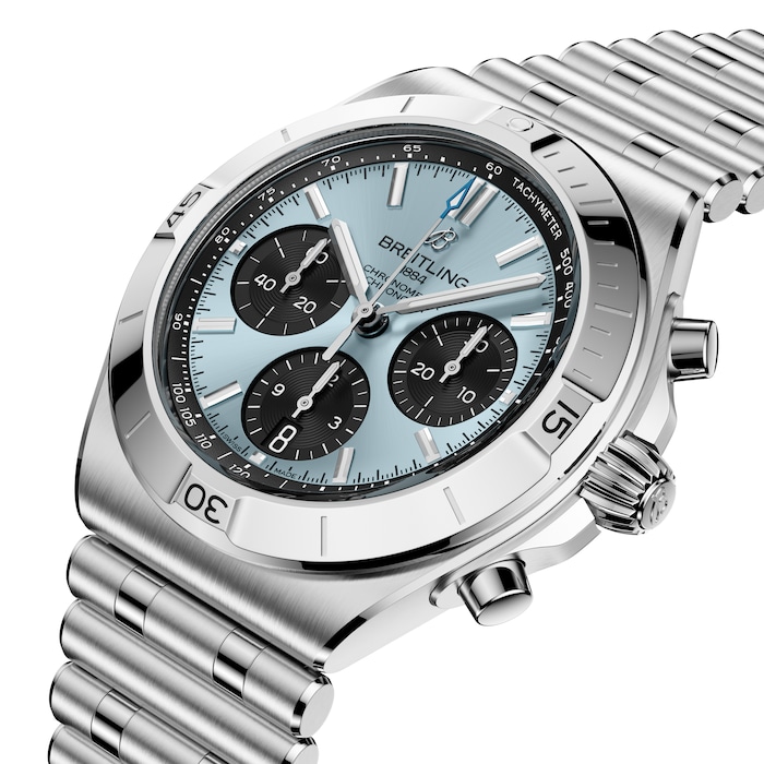 Breitling Chronomat B01 Chronograph 42mm Mens Watch Ice Blue