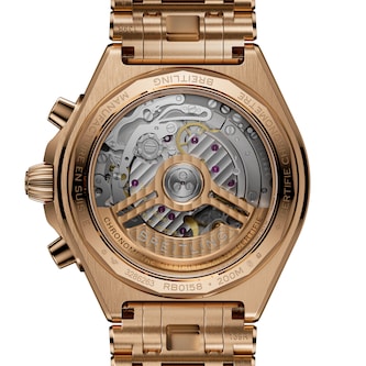 Breitling Chronomat B01 Chronograph 42mm Mens Watch 18k Red Gold