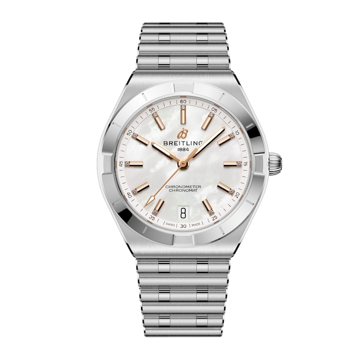 Breitling Chronomat Automatic 36mm Ladies Watch Mother Of Pearl