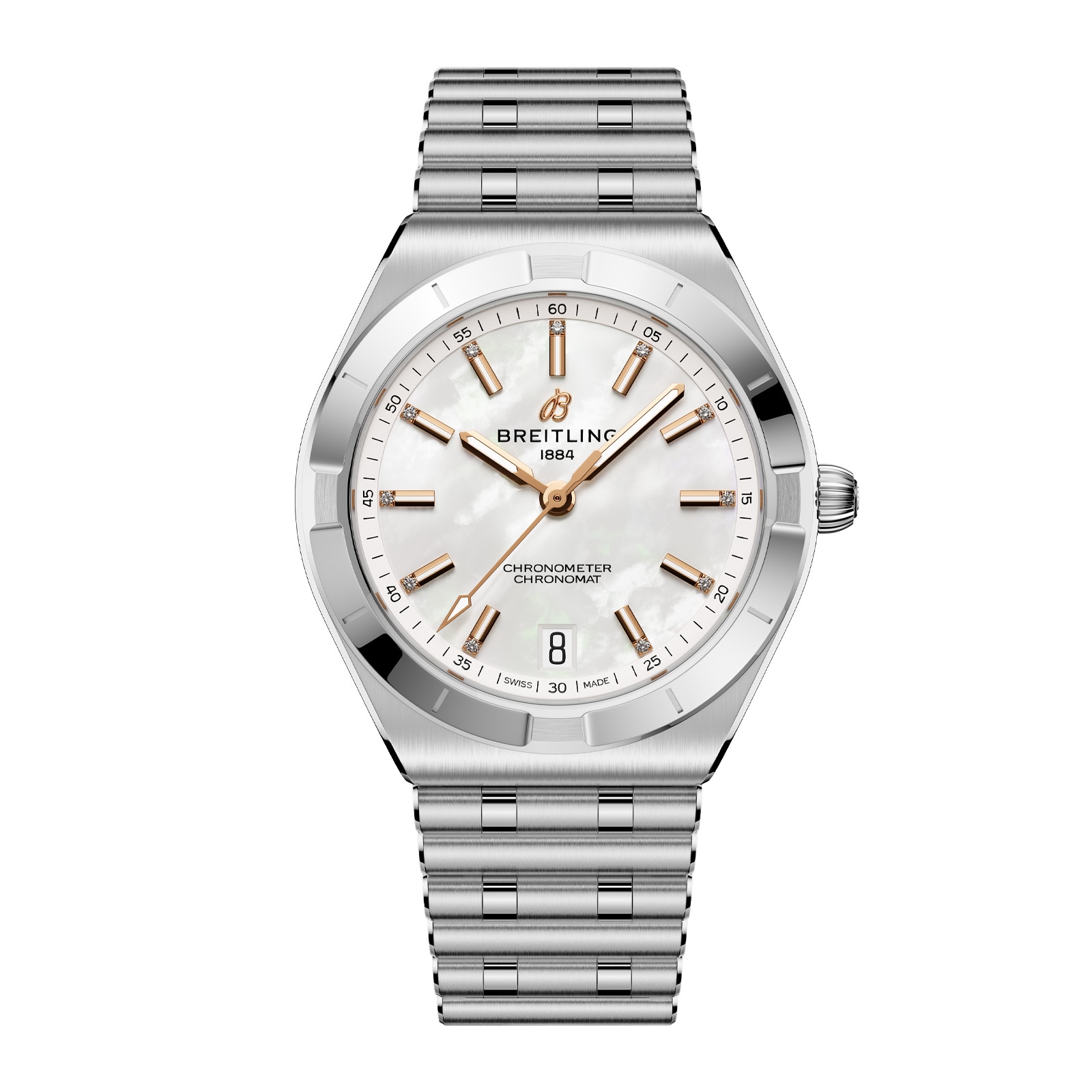 Breitling Chronomat Automatic 36mm Ladies Watch Mother Of Pearl