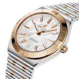 Breitling Chronomat Automatic 36mm Ladies Watch 18k Red Gold Mother Of Pearl
