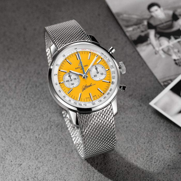 Breitling Top Time B01 Chronograph Eddy Merckx  41mm Limited Edition Mens Watch Stainless Steel