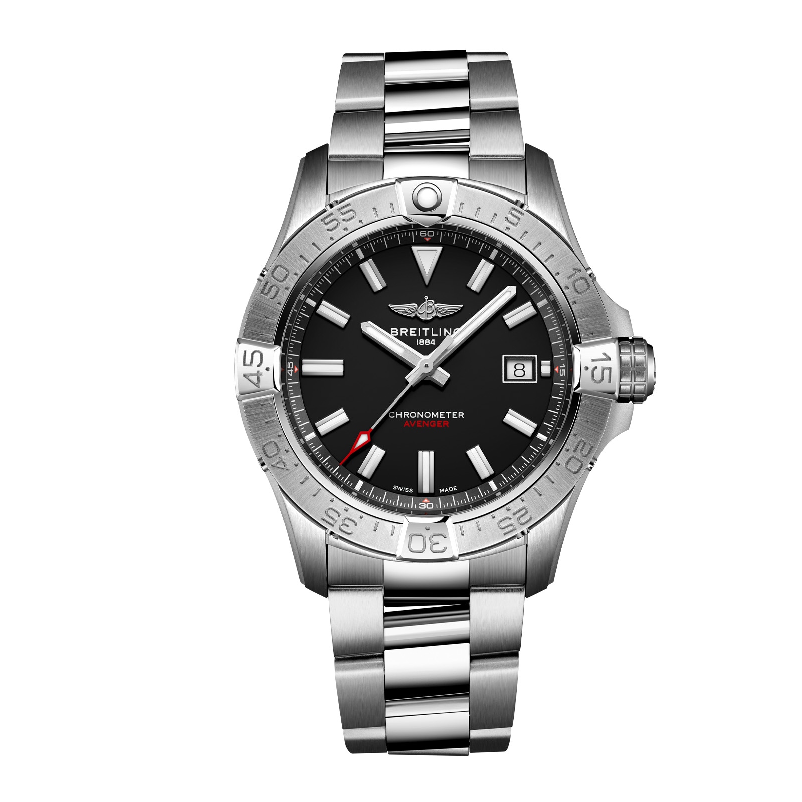 Breitling Avenger Automatic 42mm Mens Watch Black Dial Stainless Steel Bracelet Breitling Avenger Automatic 42mm Mens Watch Black Dial Stainless Steel Bracelet