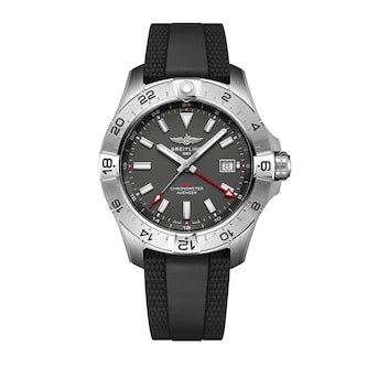 Breitling Avenger Automatic GMT Wings UK Edition 44mm Mens Watch Anthracite Dial Rubber Strap Breitling Avenger Automatic GMT Wings UK Edition 44mm Mens Watch Anthracite Dial Rubber Strap
