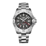 Breitling Avenger Automatic GMT Wings UK Edition 44mm Mens Watch Anthracite Dial Stainless Steel Bracelet