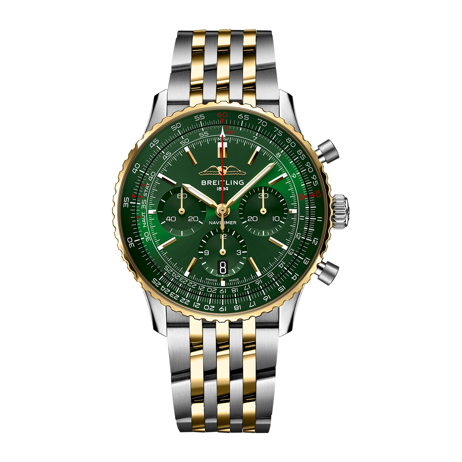 Breitling Navitimer B01 Chronograph 43mm Dark Green Dial Mens Watch Exclusive to The Watches Of Switzerland Group