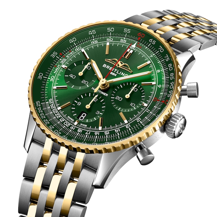 Breitling Navitimer B01 Chronograph 43mm Dark Green Dial Mens Watch Exclusive to The Watches Of Switzerland Group