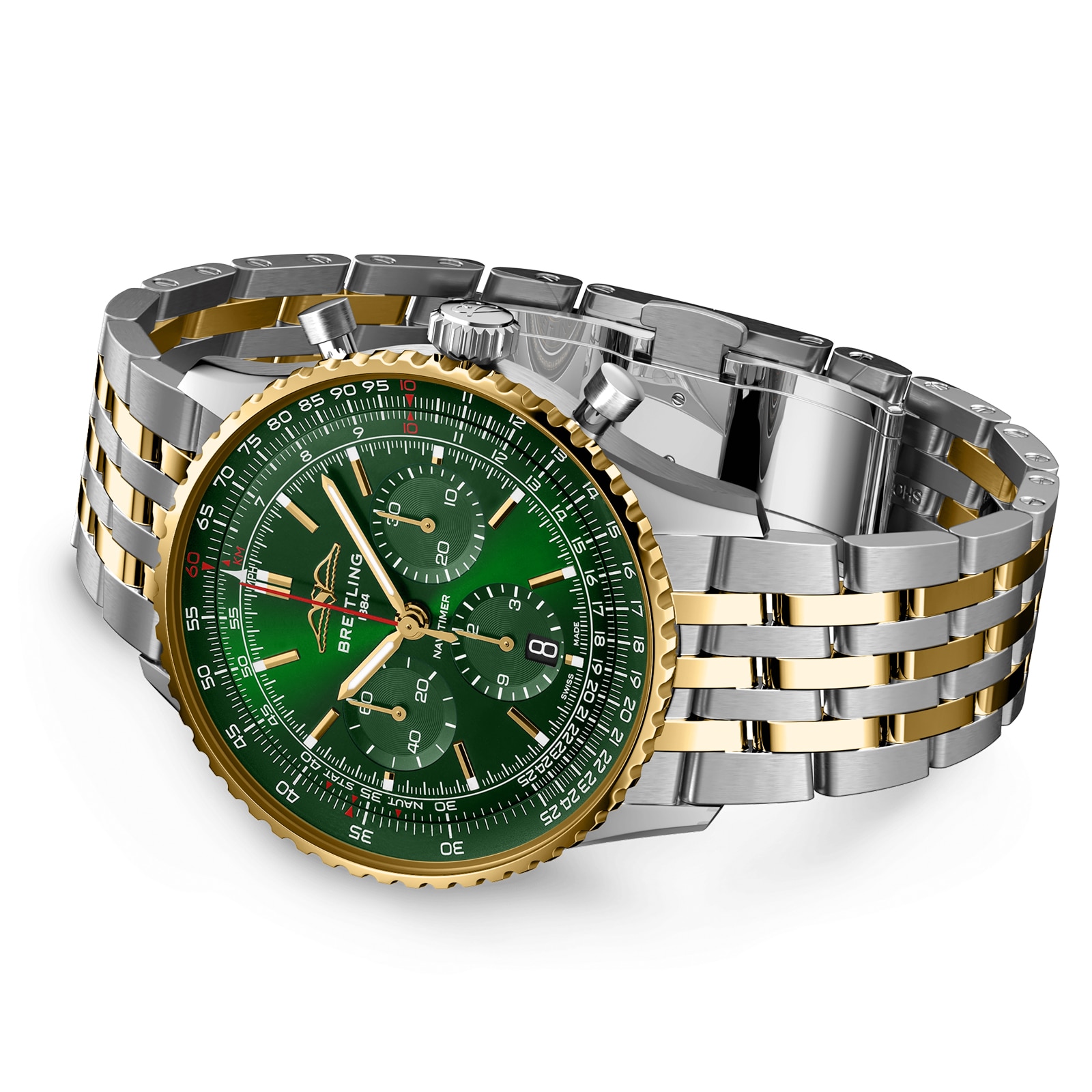 Breitling Navitimer B01 Chronograph 43mm Dark Green Dial Mens Watch Exclusive to The Watches Of Switzerland Group