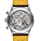 Breitling Navitimer B02 Chronograph Cosmonaute 41mm Mens Watch Black Dial Leather Strap