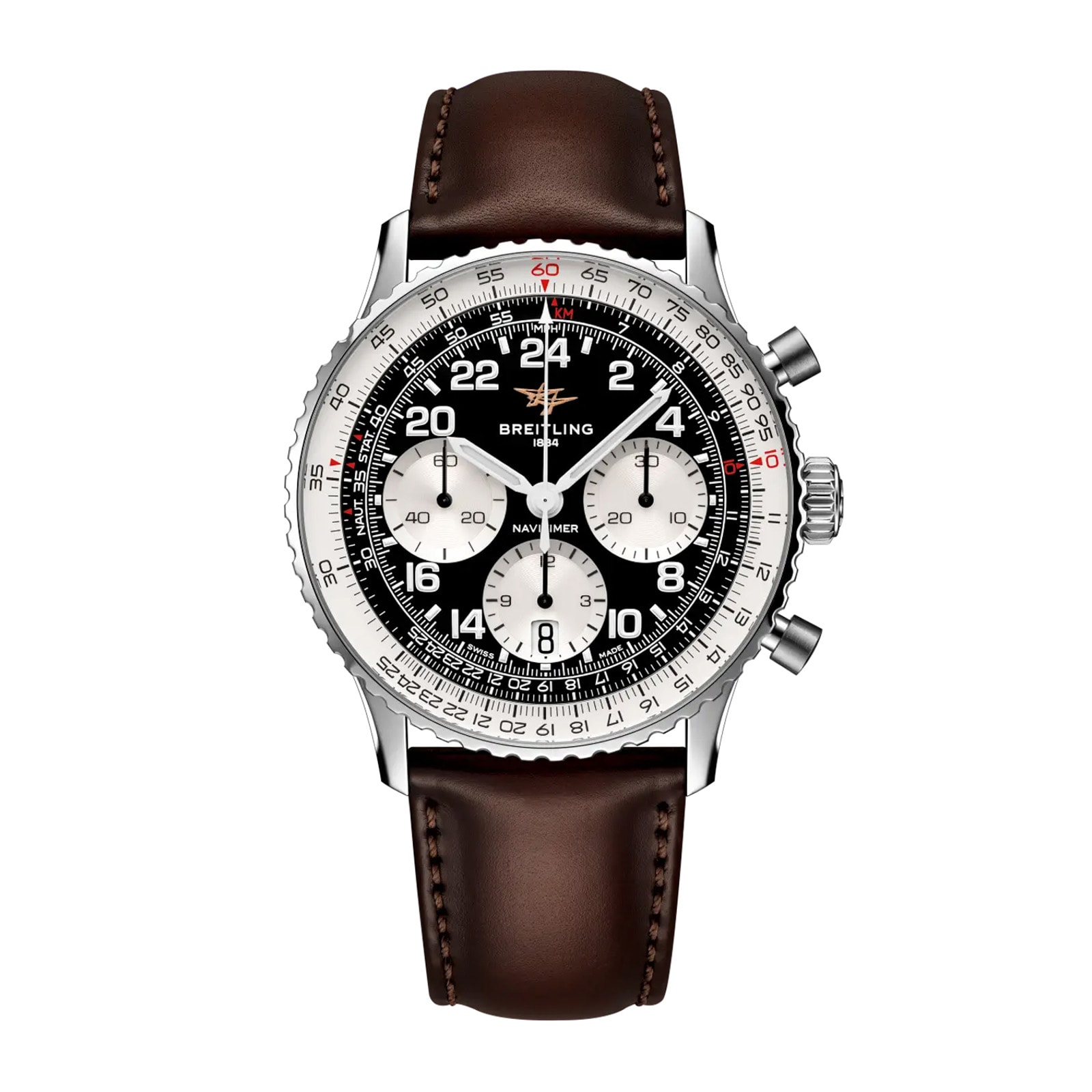 Breitling Navitimer B02 Chronograph Cosmonaute 41mm Mens Watch Black Dial Stainless Steel Bracelet Breitling Navitimer B02 Chronograph Cosmonaute 41mm Mens Watch Black Dial Stainless Steel Bracelet