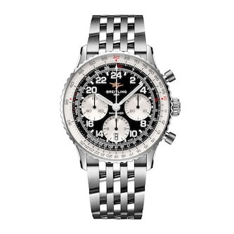 Breitling Navitimer B02 Chronograph Cosmonaute 41mm Mens Watch Black Dial Stainless Steel Bracelet Breitling Navitimer B02 Chronograph Cosmonaute 41mm Mens Watch Black Dial Stainless Steel Bracelet