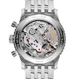 Breitling Navitimer B02 Chronograph Cosmonaute 41mm Mens Watch Black Dial Stainless Steel Bracelet