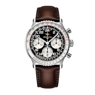 Breitling Navitimer B09 Chronograph 41mm Mens Watch Black Dial Leather Strap Breitling Navitimer B09 Chronograph 41mm Mens Watch Black Dial Leather Strap