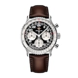 Breitling Navitimer B09 Chronograph 41mm Mens Watch Black Dial Stainless Steel Bracelet