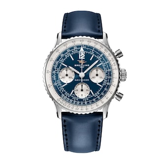 Breitling Navitimer B09 Chronograph 41mm Mens Watch Blue Dial Leather Strap Breitling Navitimer B09 Chronograph 41mm Mens Watch Blue Dial Leather Strap