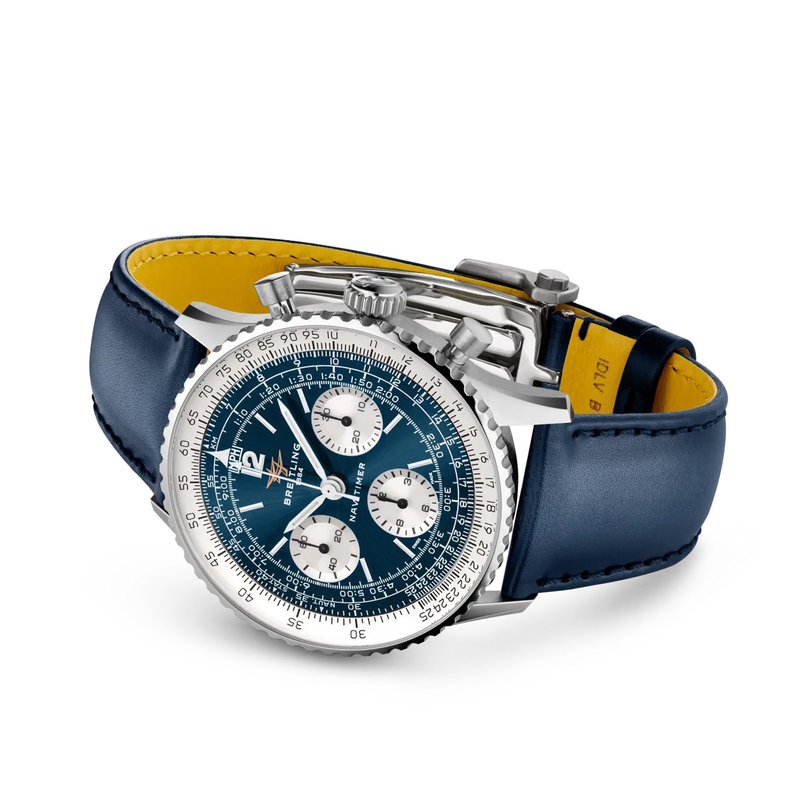 Breitling Navitimer B09 Chronograph 41mm Mens Watch Blue Dial Leather Strap Breitling Navitimer B09 Chronograph 41mm Mens Watch Blue Dial Leather Strap
