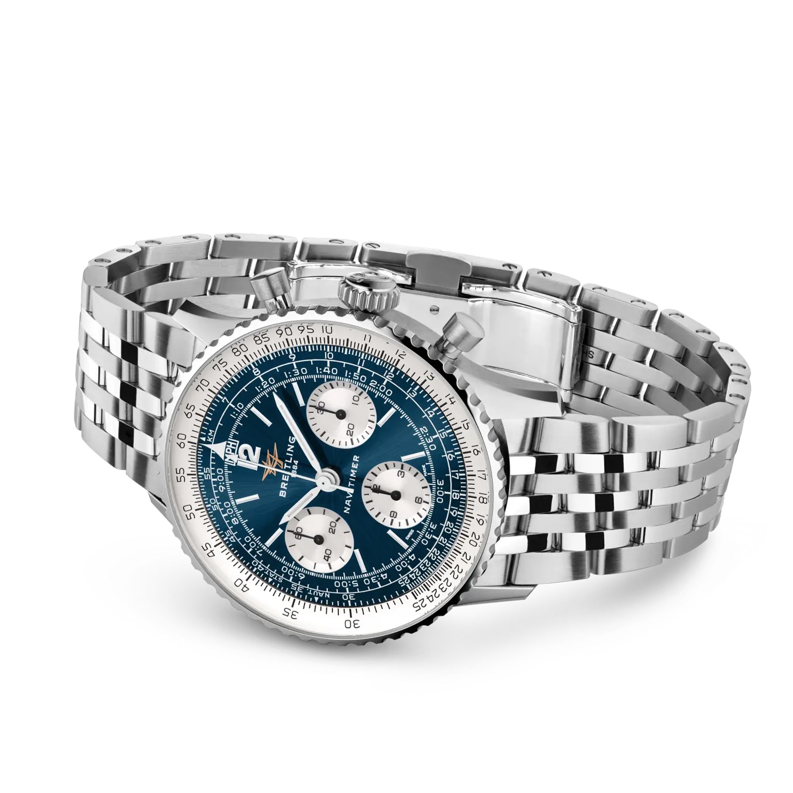 Breitling Navitimer B09 Chronograph 41mm Mens Watch Blue Dial Stainless Steel Bracelet Breitling Navitimer B09 Chronograph 41mm Mens Watch Blue Dial Stainless Steel Bracelet