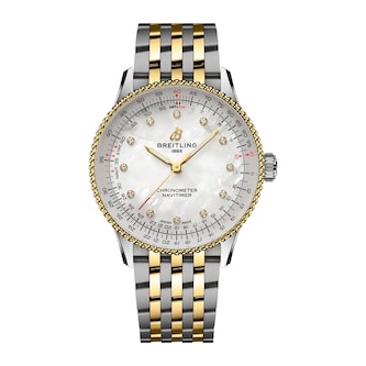 Breitling Navitimer Automatic 36mm Ladies Watch Stainless Steel and Yellow Gold Strap