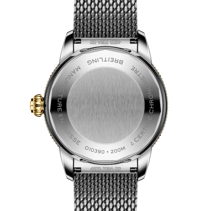 Breitling Superocean Heritage Automatic 36mm Ladies Watch Yellow Gold Stainless Steel Strap
