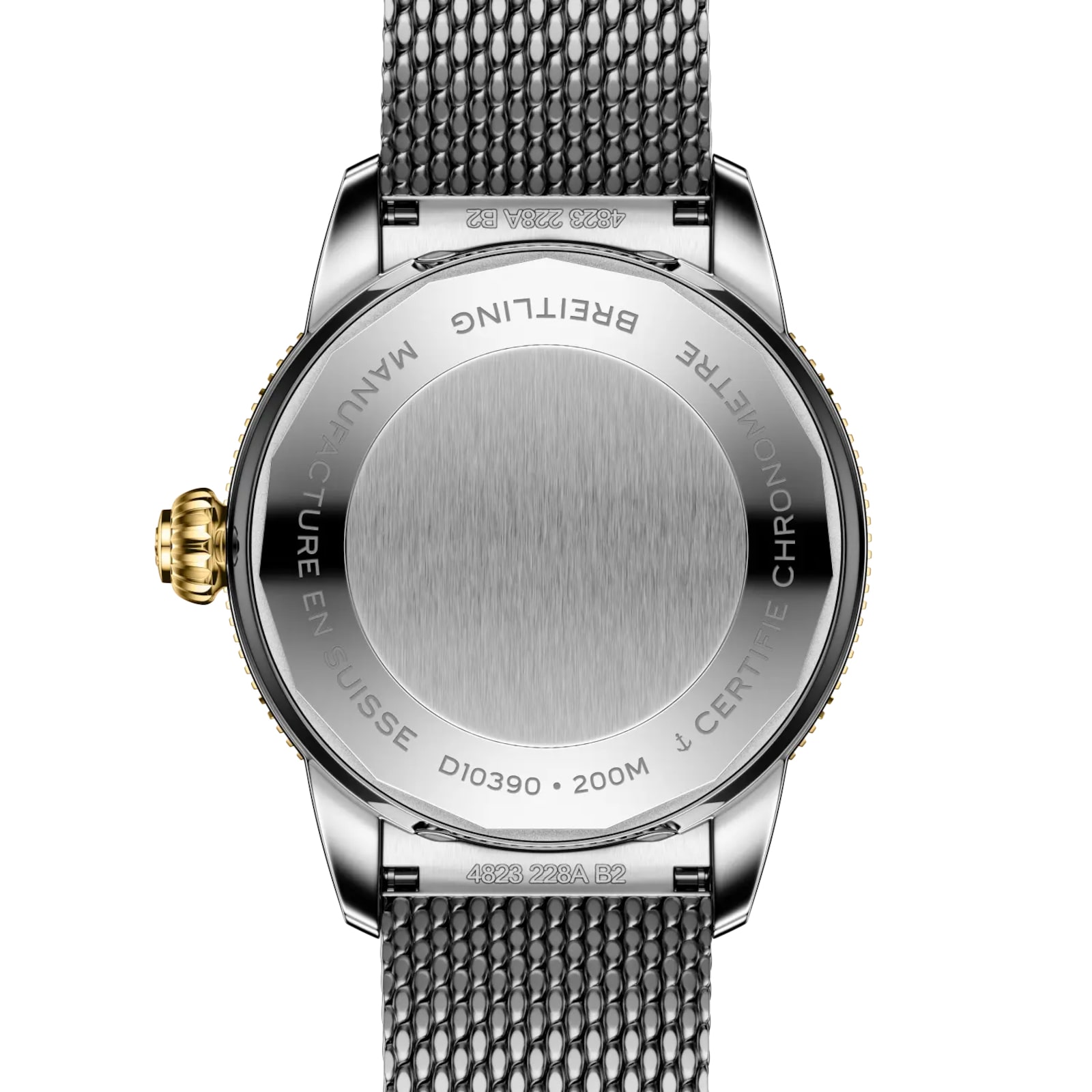 Breitling Superocean Heritage Automatic 36mm Ladies Watch Yellow Gold Stainless Steel Strap