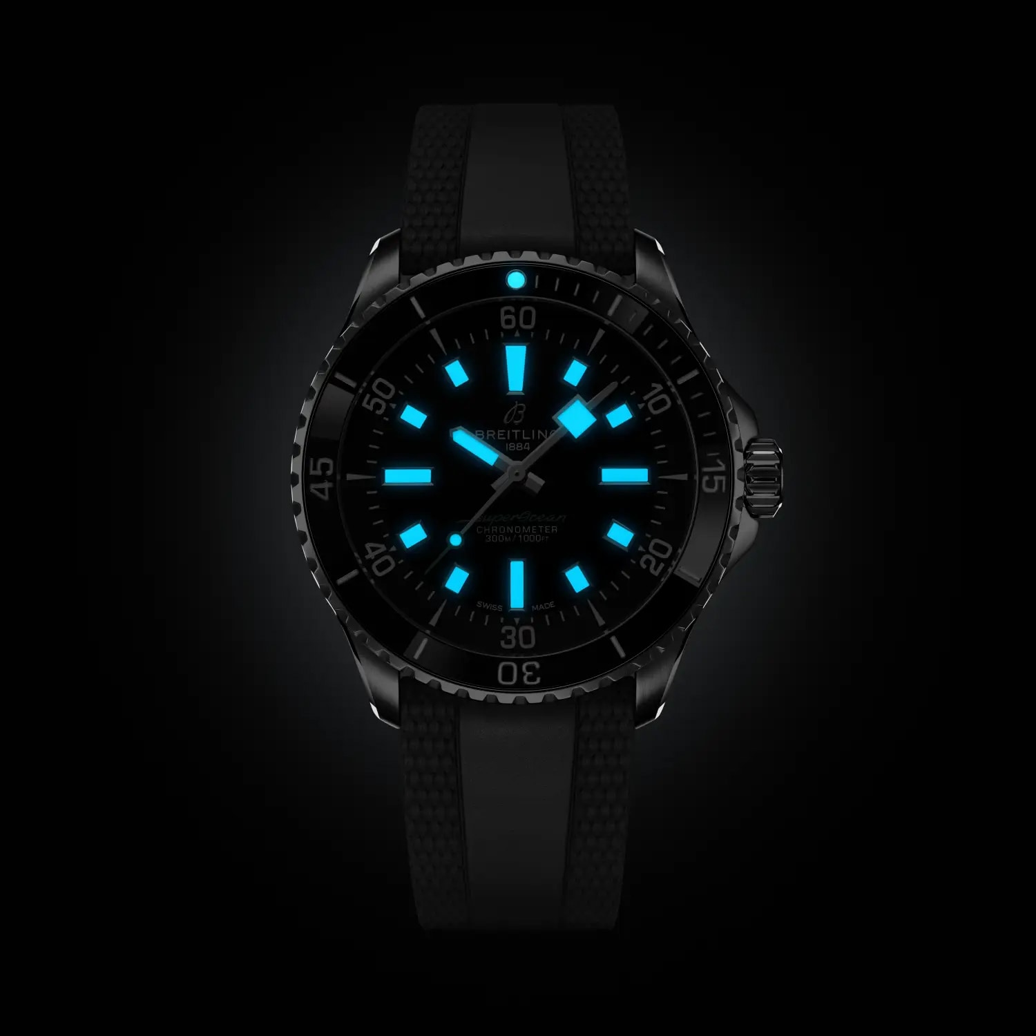 Breitling Superocean 42mm UK Limited Edition Mens Watch Black Dial Rubber Strap Breitling Superocean 42mm UK Limited Edition Mens Watch Black Dial Rubber Strap