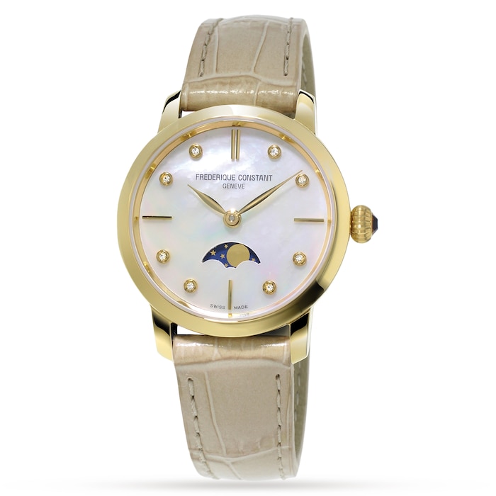 Frederique Constant Ladies Slimline Moonphase Diamond Watch