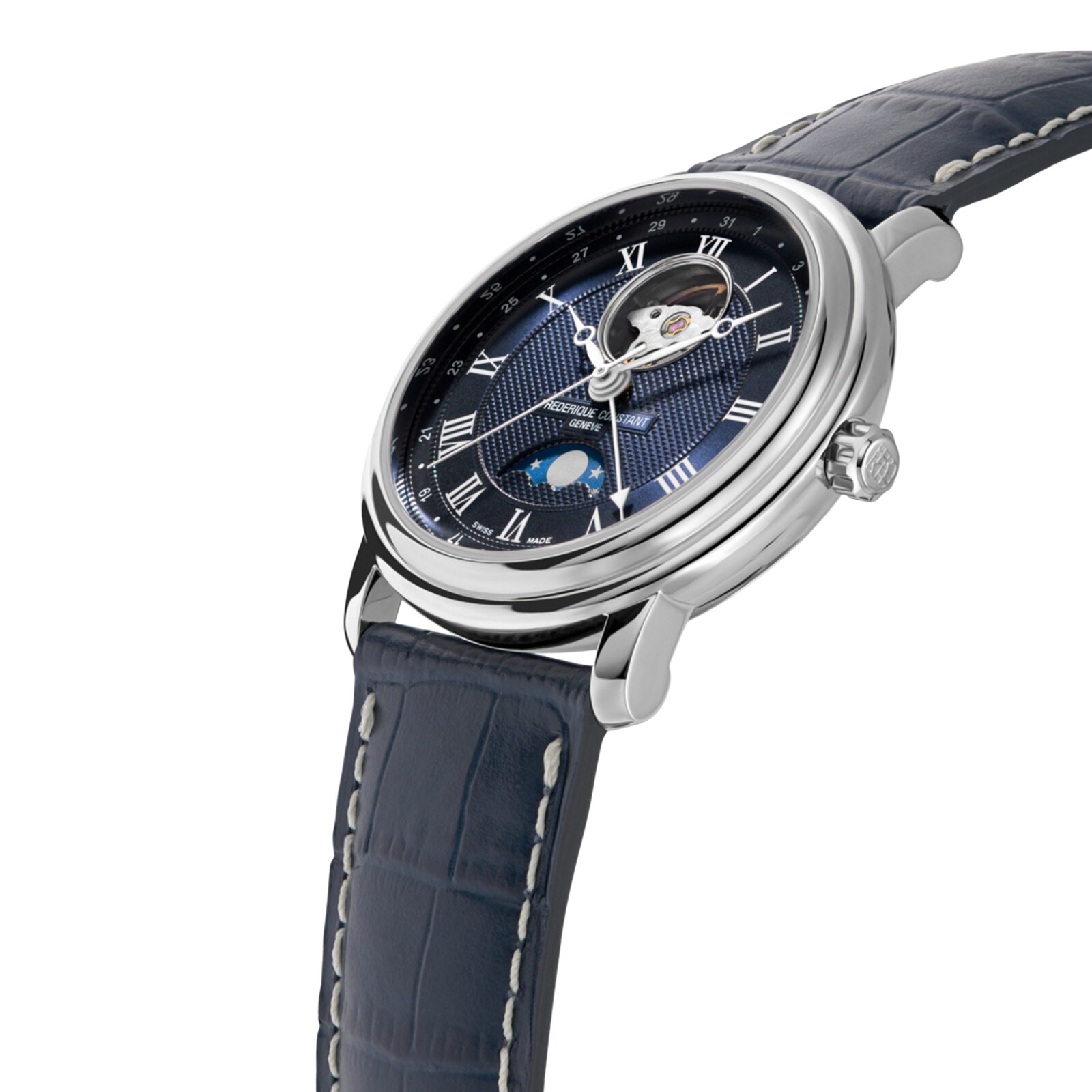 Frederique Constant Classics Exclusive Heart Beat Moonphase Date 40mm Mens Watch