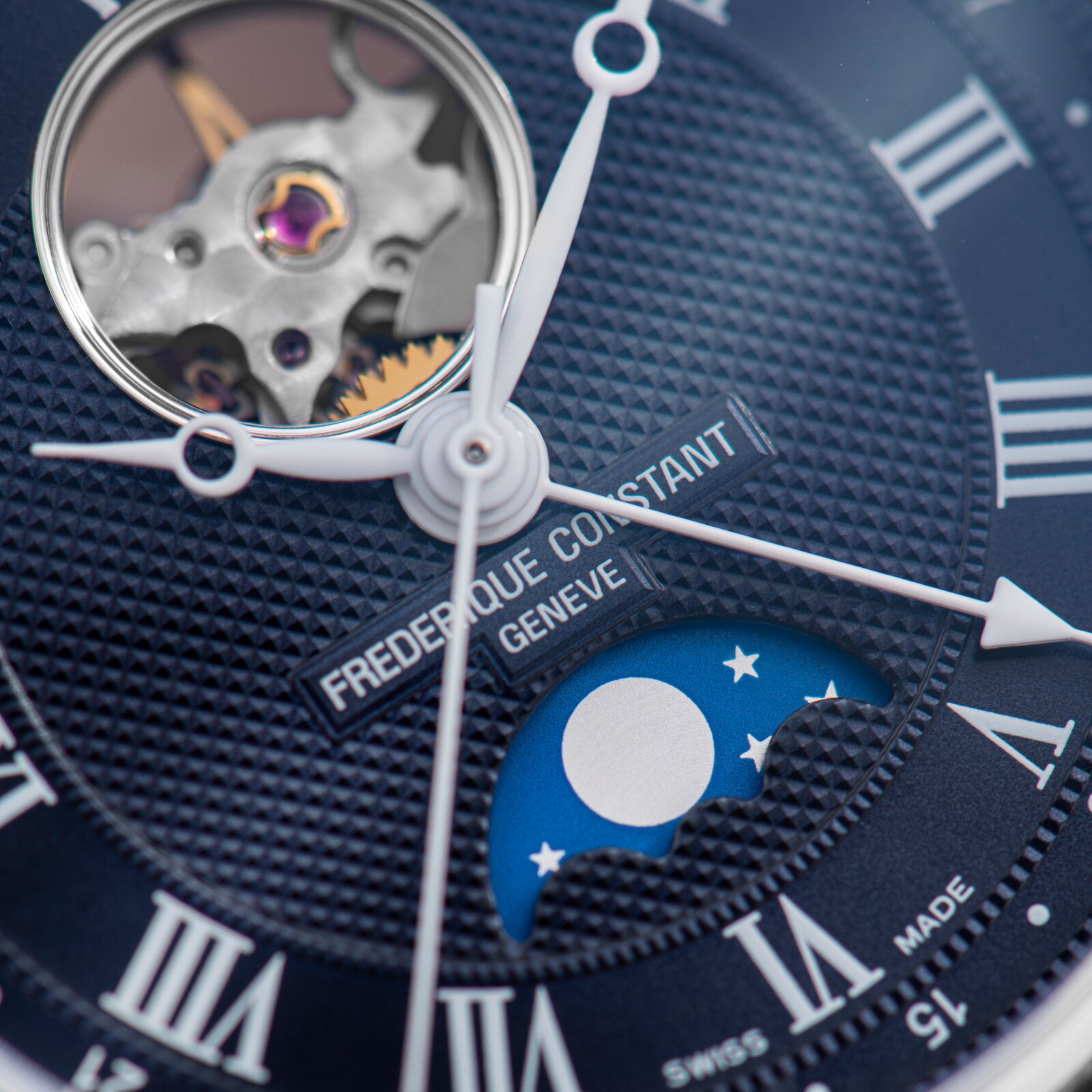 Frederique Constant Classics Exclusive Heart Beat Moonphase Date 40mm Mens Watch