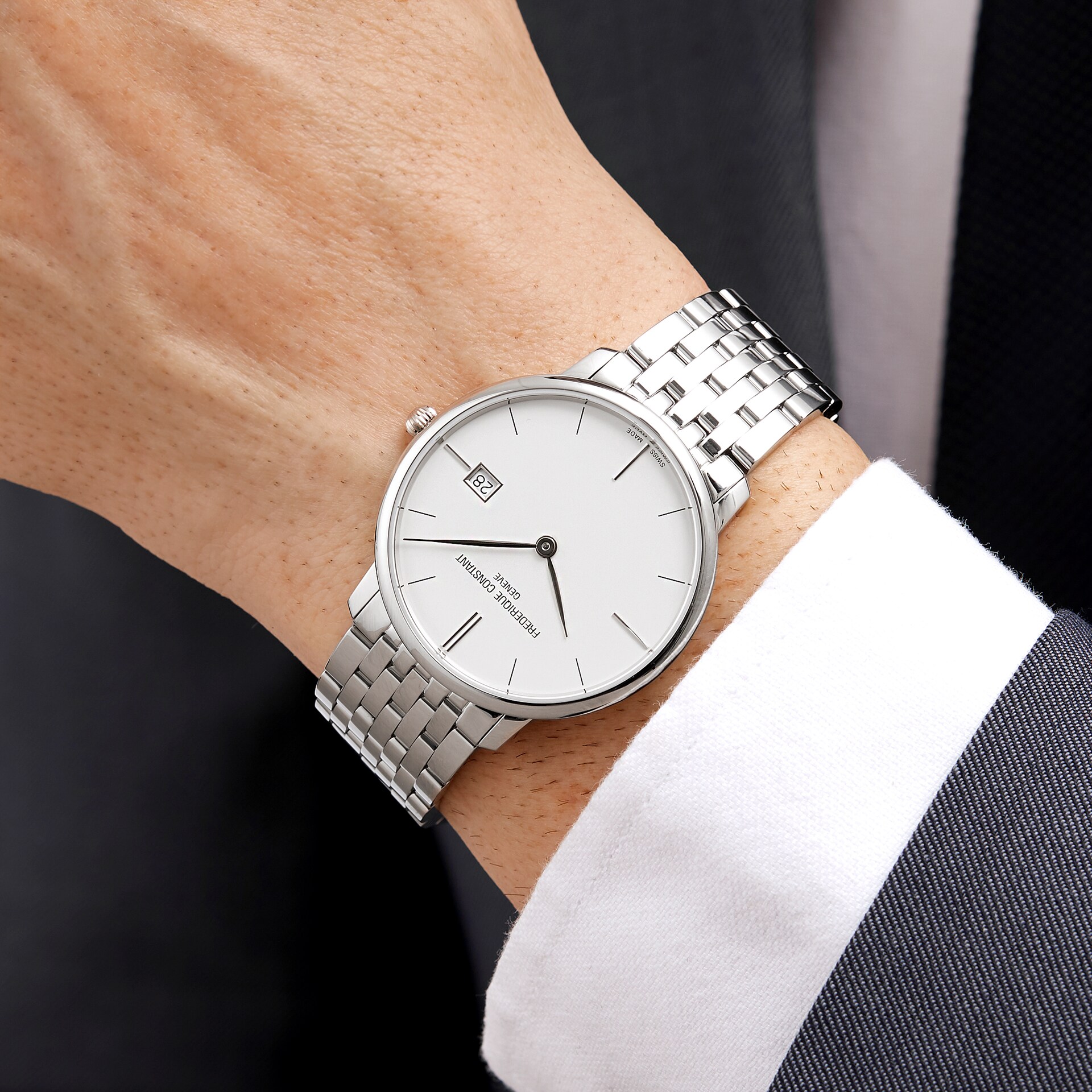 Frederique Constant Slimline Date 38mm Mens Watch Frederique Constant Slimline Date 38mm Mens Watch