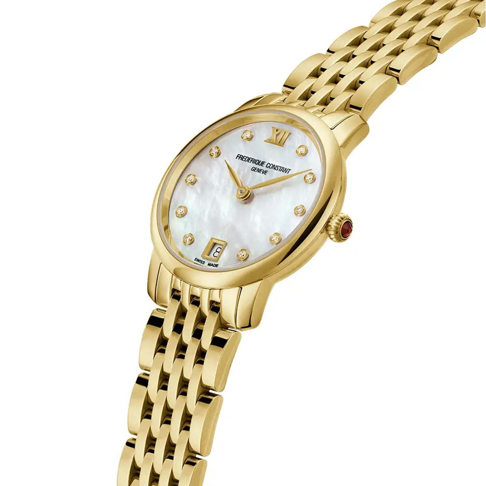 Frederique Constant Slimline 30mm Ladies Watch Mother Of Pearl