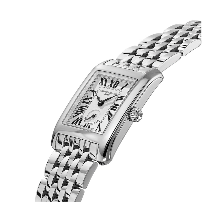 Frederique Constant Classics Carree Small Seconds 36mm X 25mm Ladies Watch Silver