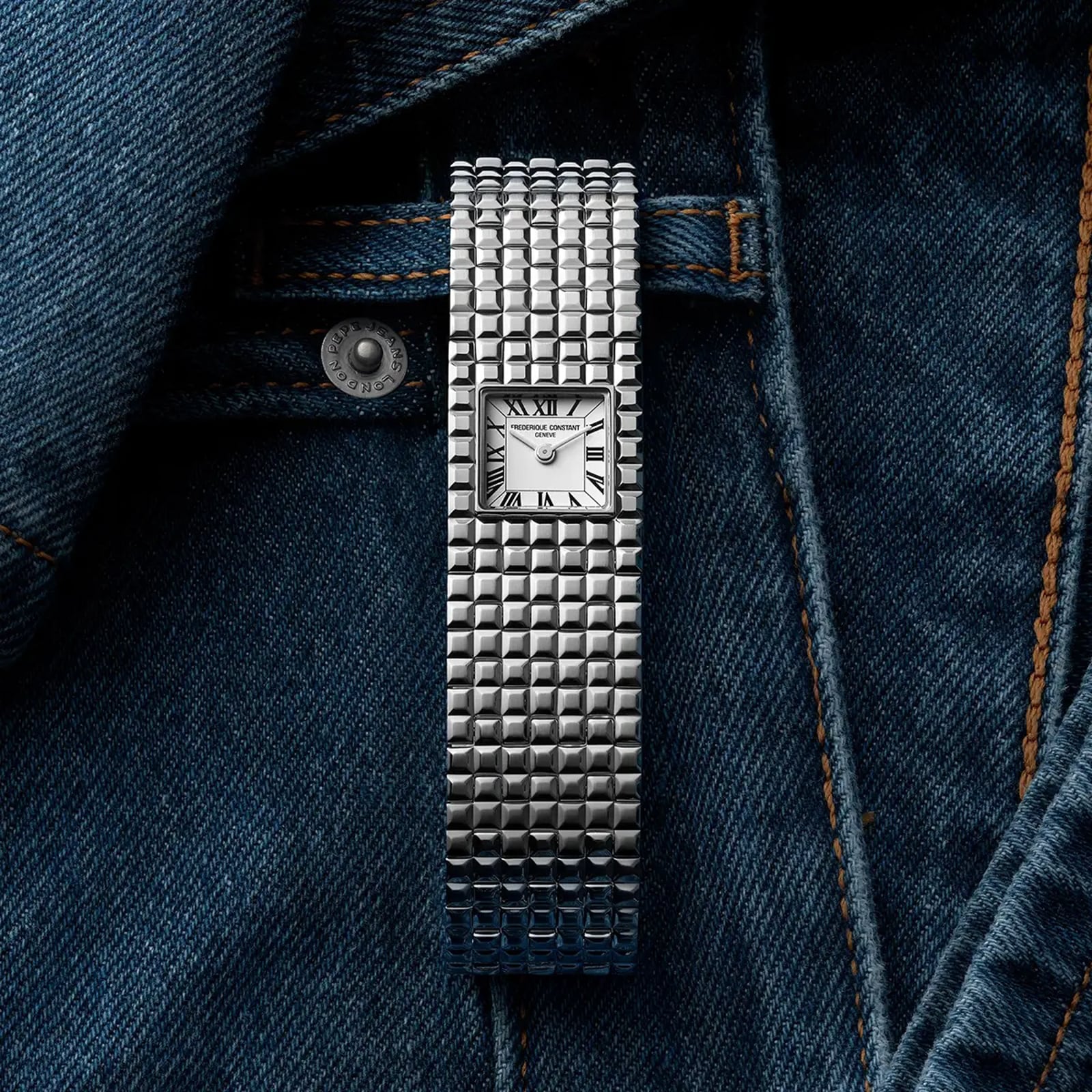 Frederique Constant Classics Manchette 26mm X 20mm Ladies Watch White Frederique Constant Classics Manchette 26mm X 20mm Ladies Watch White