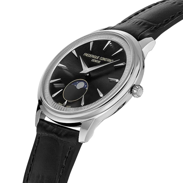 Frederique Constant Classics Moneta Moonphase 37mm Mens Watch Black