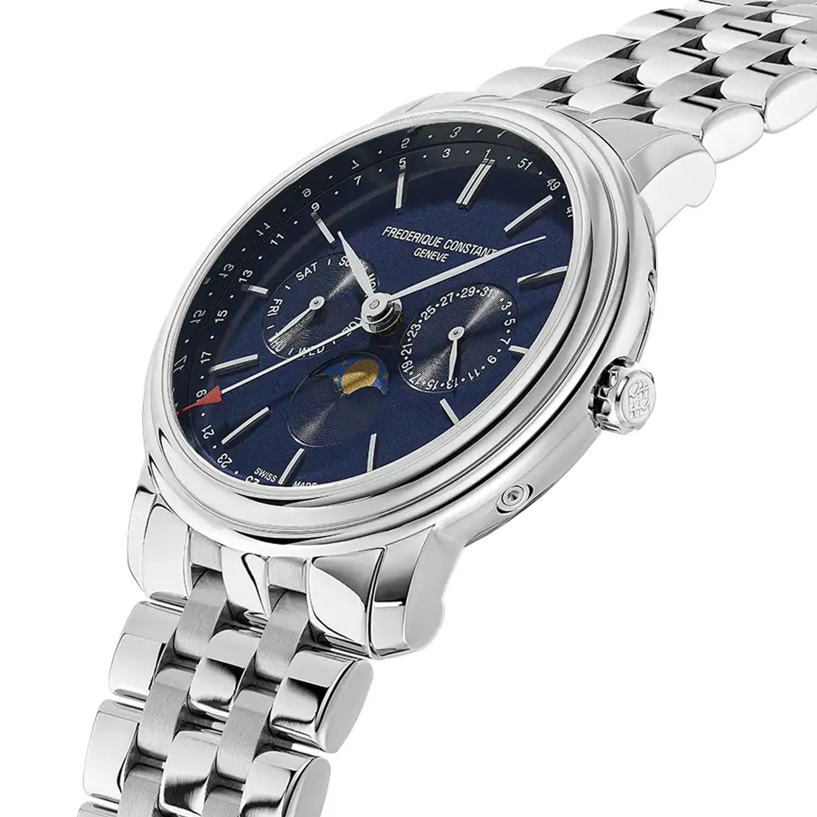 Frederique Constant Classics Classic Timer 40mm Mens Watch Blue Frederique Constant Classics Classic Timer 40mm Mens Watch Blue