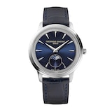 Frederique Constant Classics Moneta Moonphase Quartz 37mm Mens Watch Blue