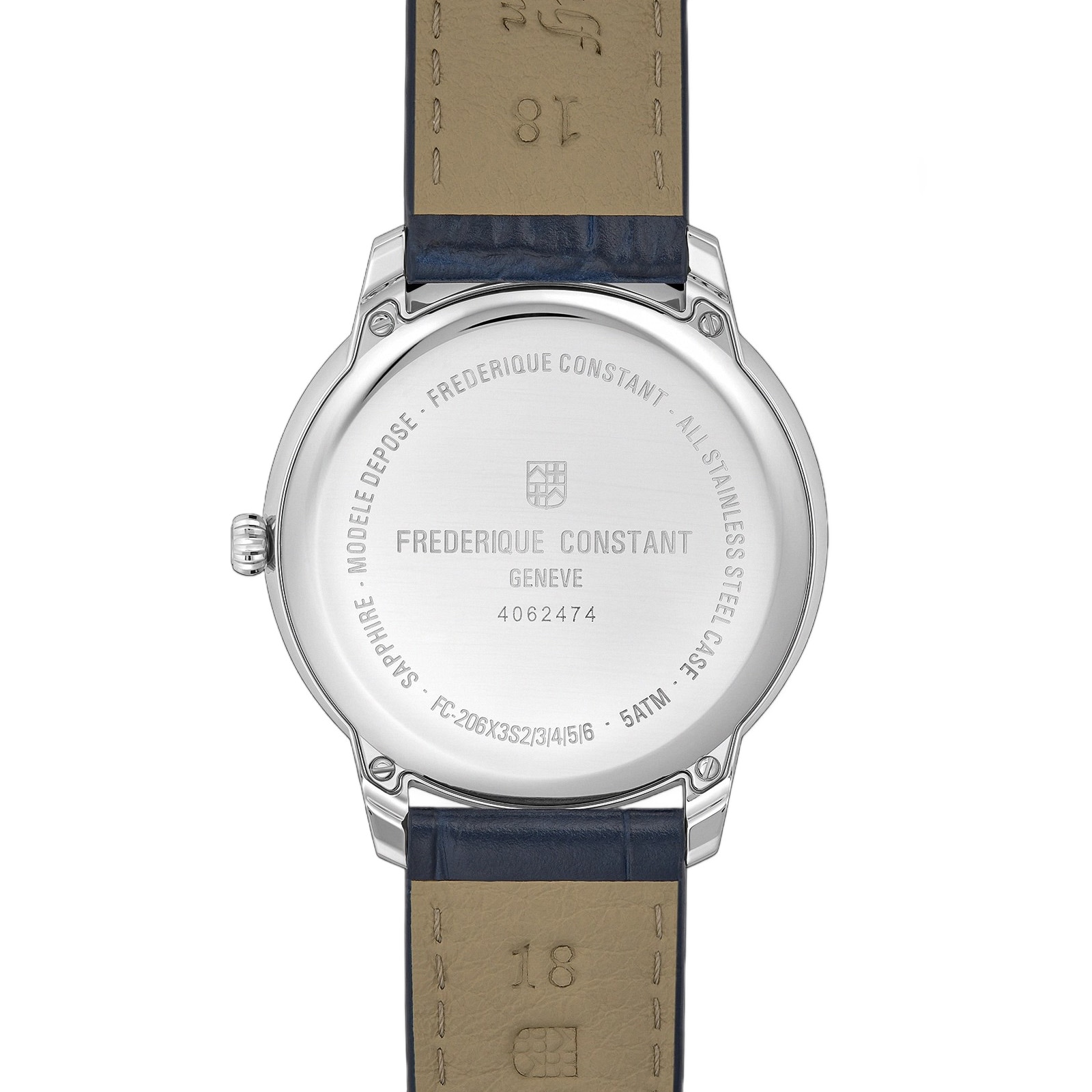Frederique Constant Classics Moneta Moonphase Quartz 37mm Mens Watch Blue Frederique Constant Classics Moneta Moonphase Quartz 37mm Mens Watch Blue