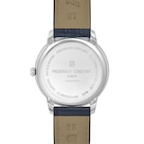 Frederique Constant Classics Moneta Moonphase Quartz 37mm Mens Watch Blue
