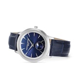 Frederique Constant Classics Moneta Moonphase Quartz 37mm Mens Watch Blue
