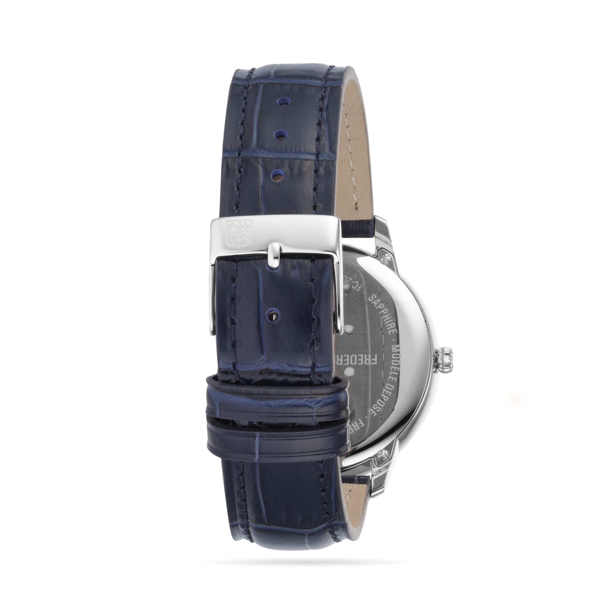 Frederique Constant Classics Moneta Moonphase Quartz 37mm Mens Watch Blue Frederique Constant Classics Moneta Moonphase Quartz 37mm Mens Watch Blue