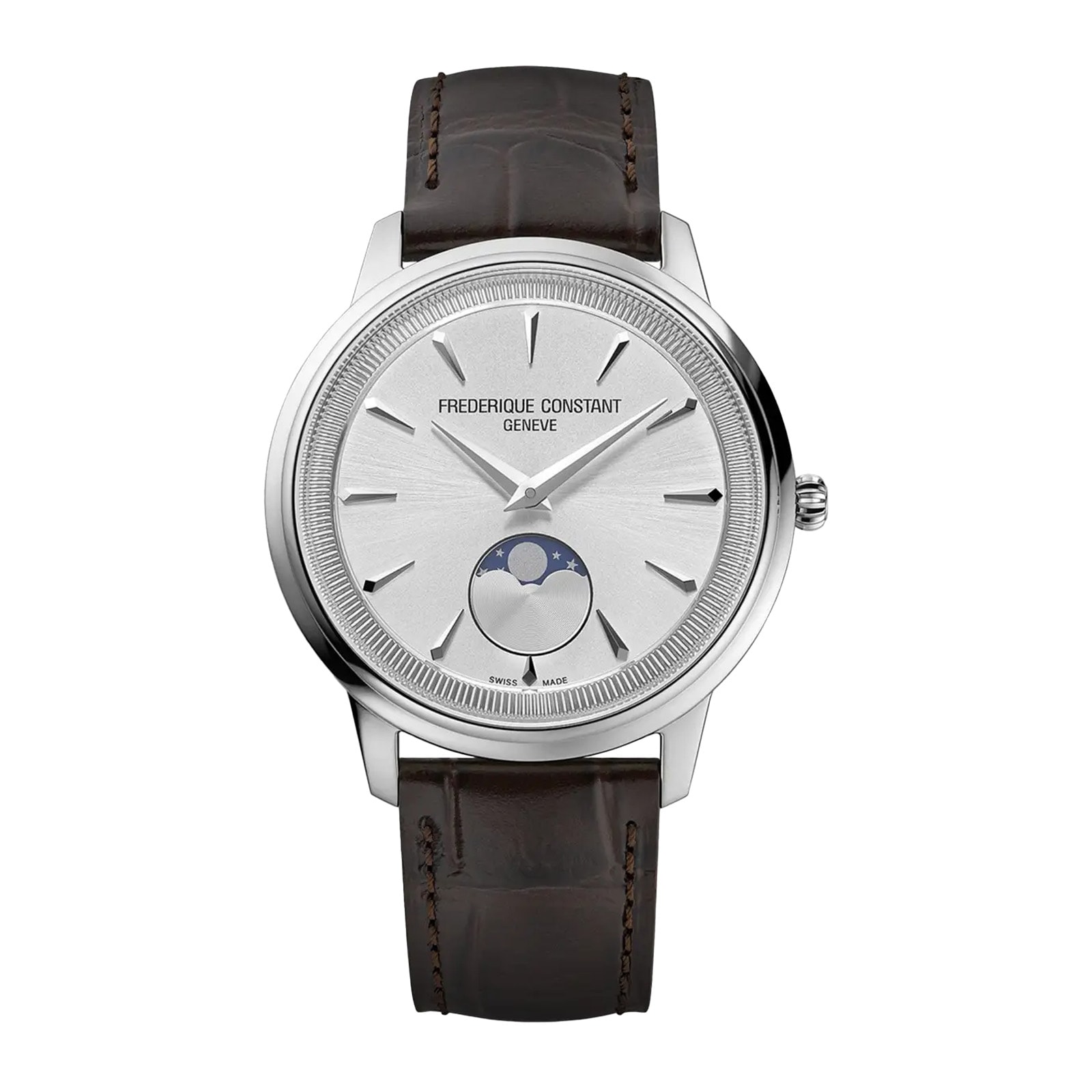 Frederique Constant Classics Moneta Moonphase 37mm Mens Watch Silver Frederique Constant Classics Moneta Moonphase 37mm Mens Watch Silver