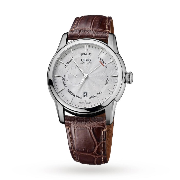 Oris Mens Artelier Small Second Pointer Day Calf Leather Strap Automatic Watch