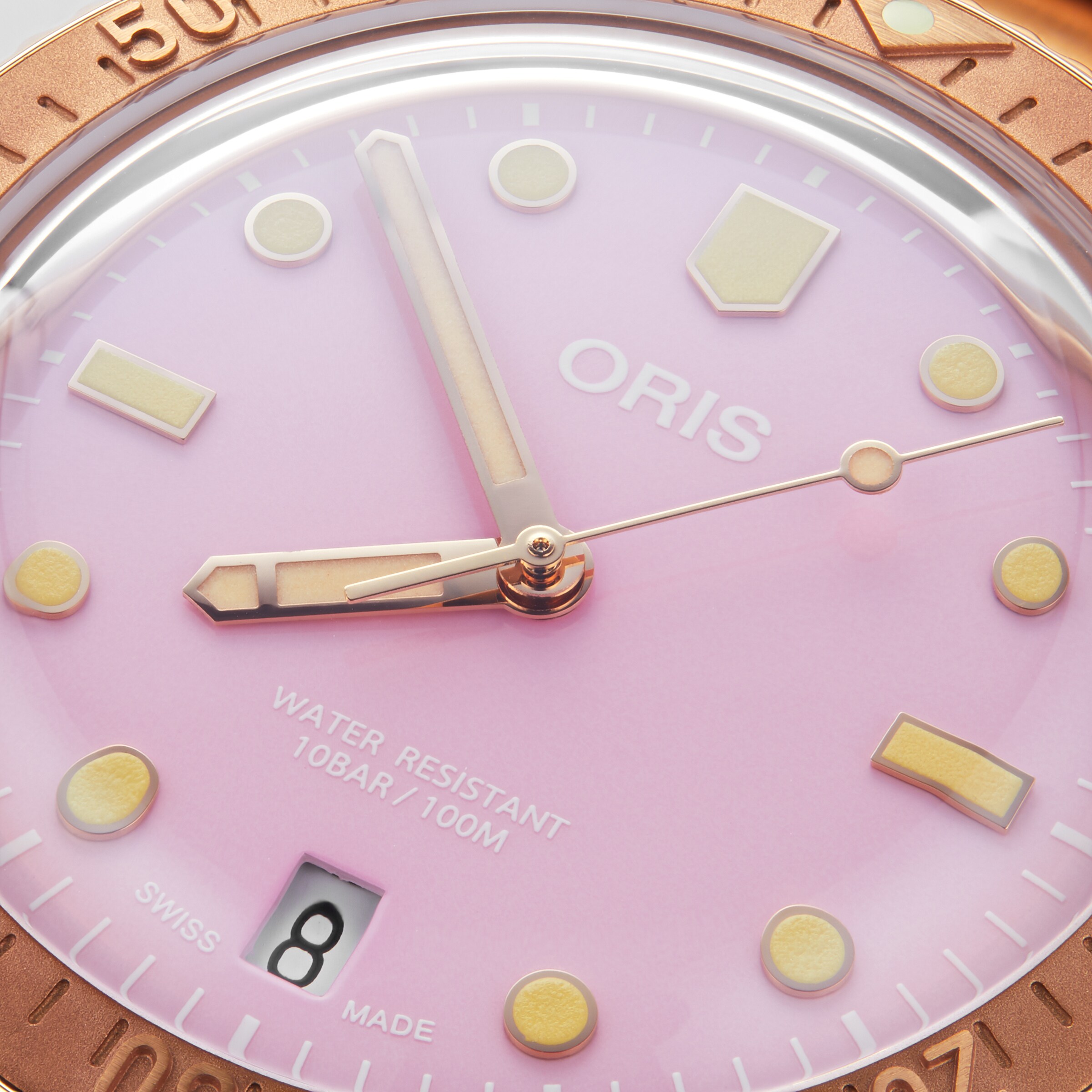 Oris Cotton Candy Pink 38mm Ladies Watch 01 733 7771 3158 07 8 19