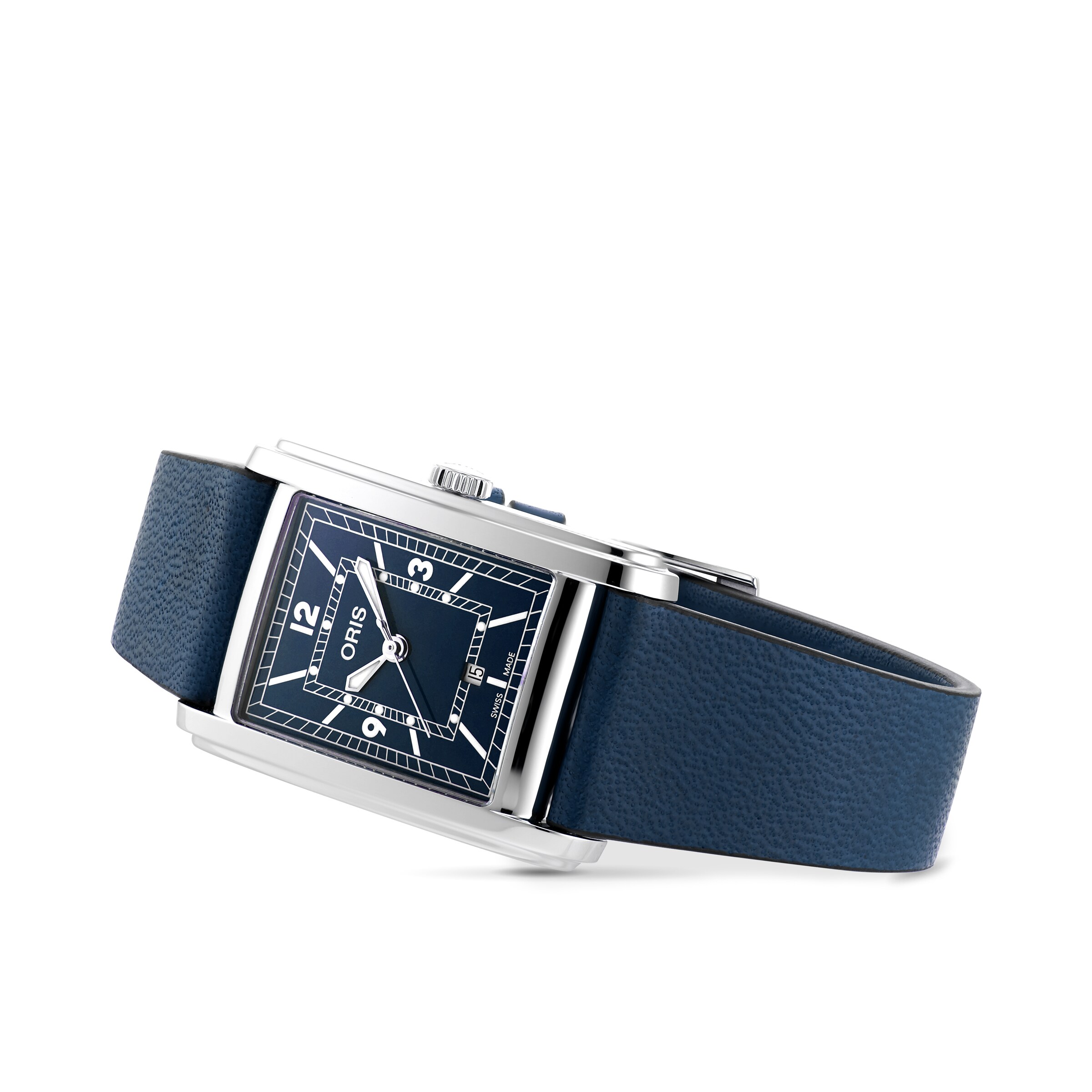 Oris Rectangular Blue 25 x 30mm 01 561 7783 4065 07 5 19 17