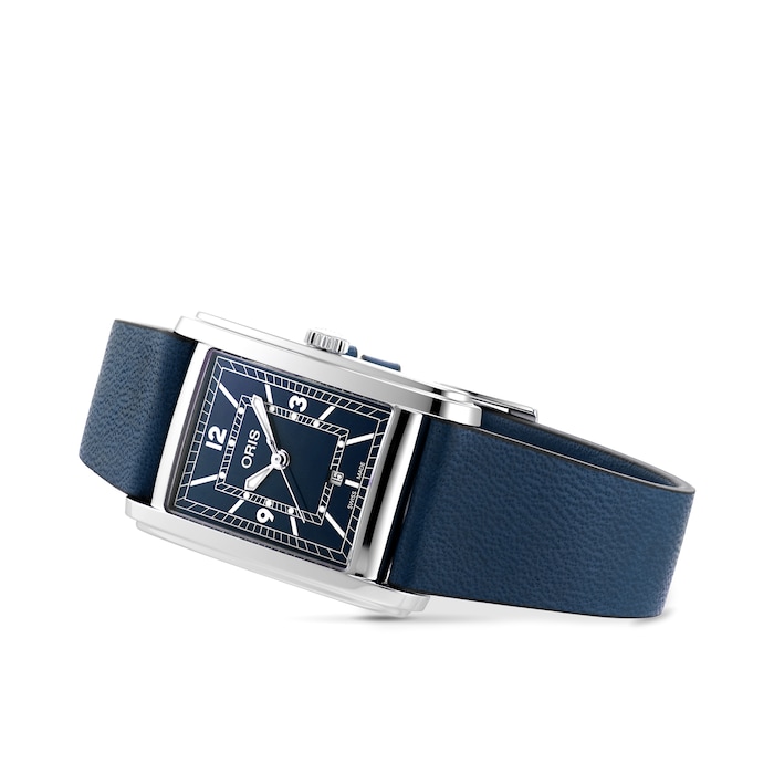 Oris Rectangular Blue 25 x 30mm