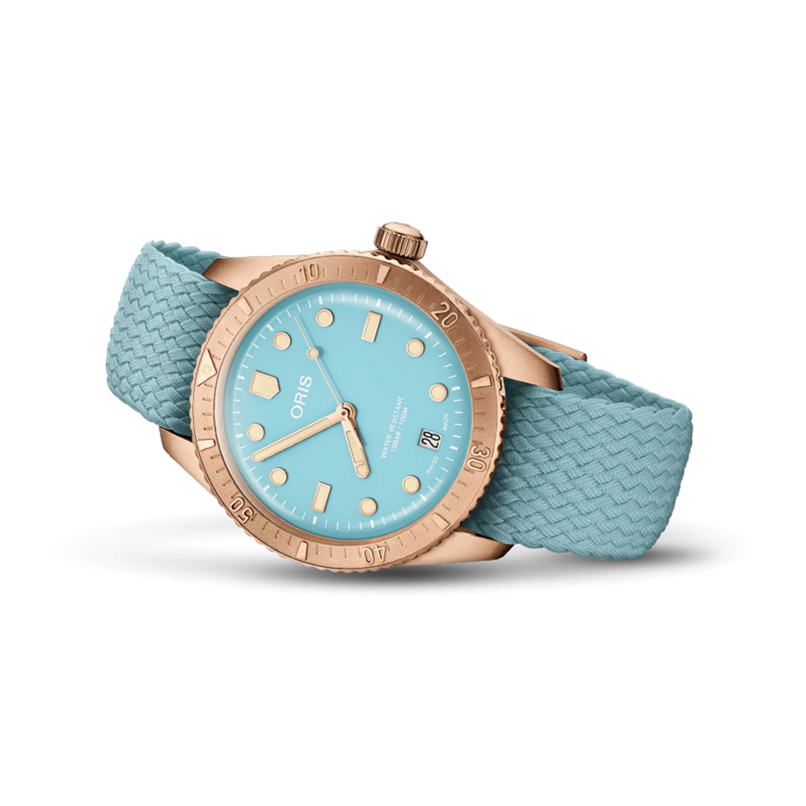 Oris Divers Sixty-Five 38mm Bronze Divers Cotton Candy Sky Blue